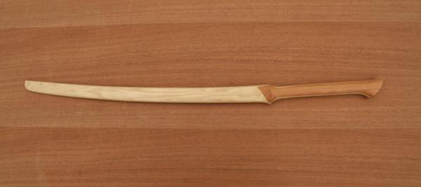 Elven Long Sword- Waisted Grip- Handcrafted from Solid American Hickory picture