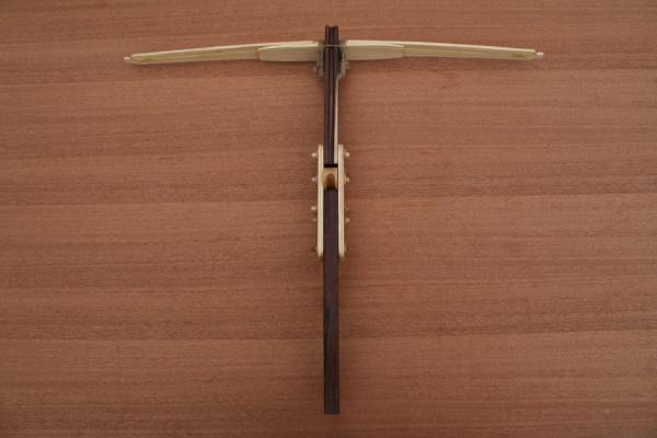 Wooden Crossbow-HES Grip- Handcrafted from Walnut and One Padded Bolt