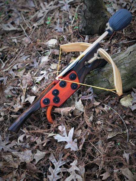 Wooden Mini Crossbow made from Ziricote and Padauk picture