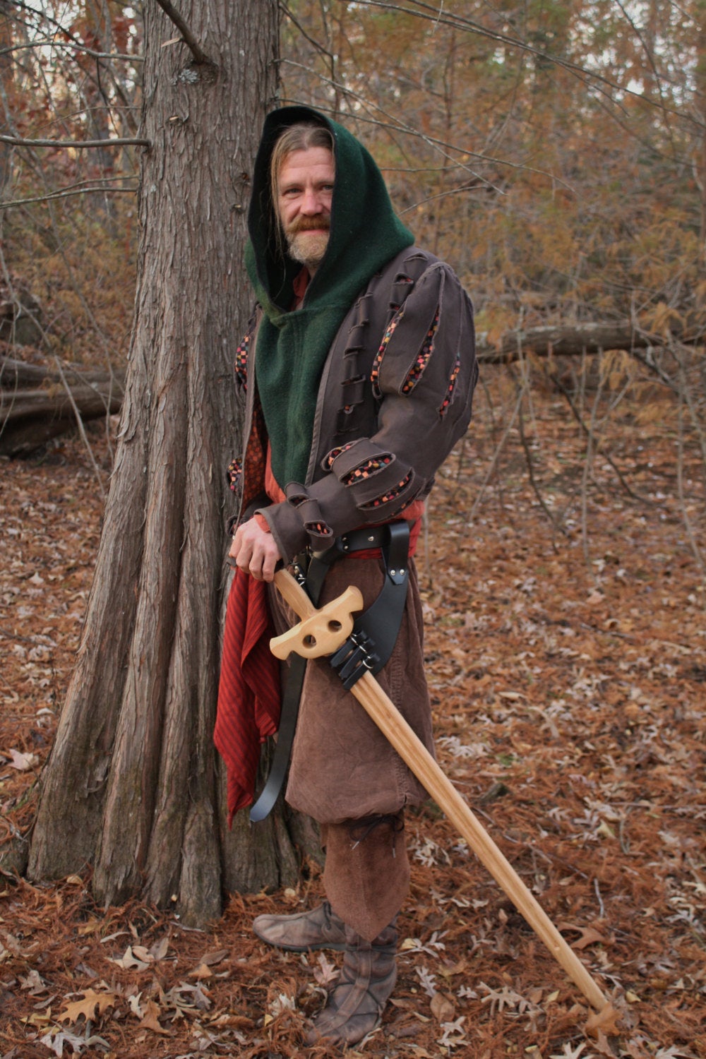 Leather Belt Frog - Adjustable - Handmade picture