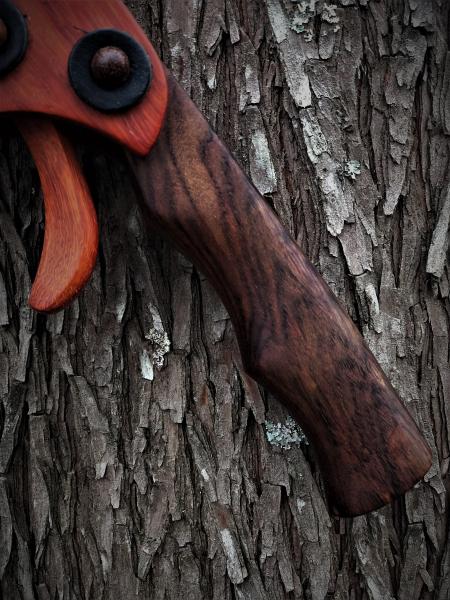 Wooden Mini Crossbow made from Poisonwood, Padauk, and Bubinga picture