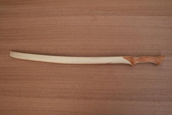 Elven Fighter Sword-Curved Grip- Handcrafted from Solid American Hickory picture