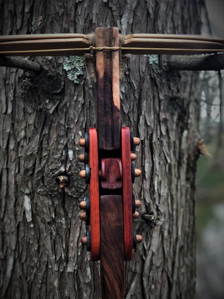 Wooden Mini Crossbow made from Poisonwood, Padauk, and Bubinga picture