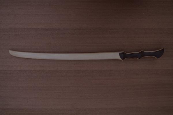 Elven Fighter Sword-Waisted Grip- Handcrafted from Solid American Hickory picture