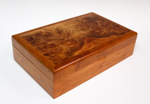 Cherry & Carpathian Elm Burl Box