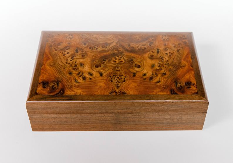 Walnut & Carpathian Elm Burl Box picture