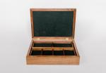 Walnut or Cherry With Carpathian Elm Burl Box with Lift-out Trays