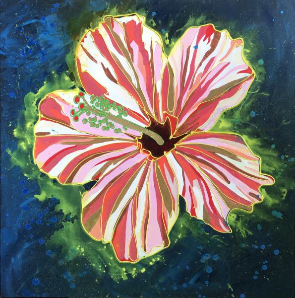 Pink Hibiscus with Neon Halo picture