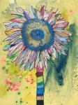 Rainbow Sunflower w/Maypole Stem