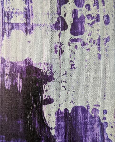 Purple Print on Canvas (16" x 20")