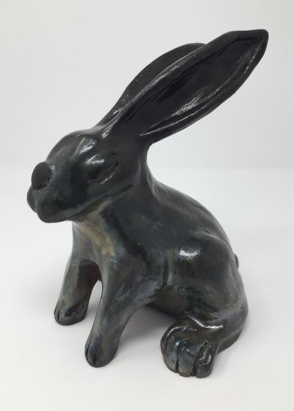 Raku Fired Upright Rabbit