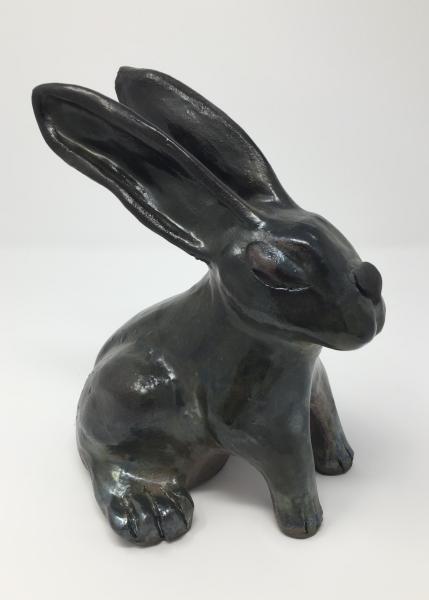 Raku Fired Upright Rabbit picture