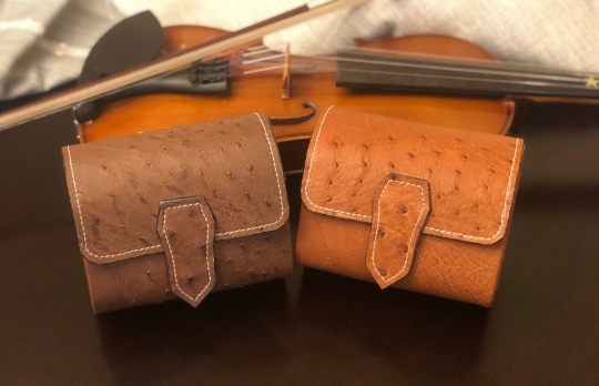 Custom exotic Genuine Ostrich Leather Watch Travel Case. Bracelet Watch Roll