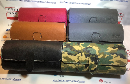 Custom Genuine Leather Watch Roll Bracelet Travel Case picture