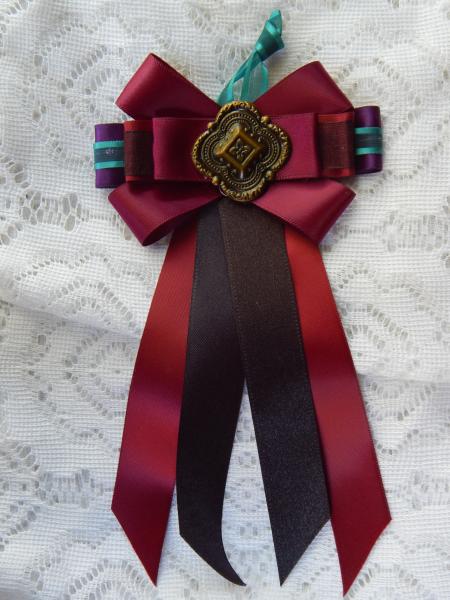 Maroon and Teal Ribbon picture