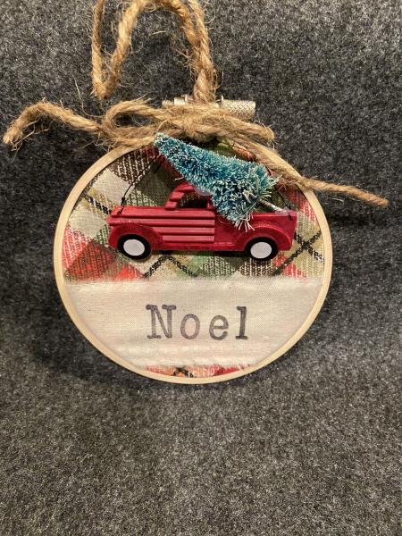 NOEL W/ PICK UP TRUCK Ornament Home made