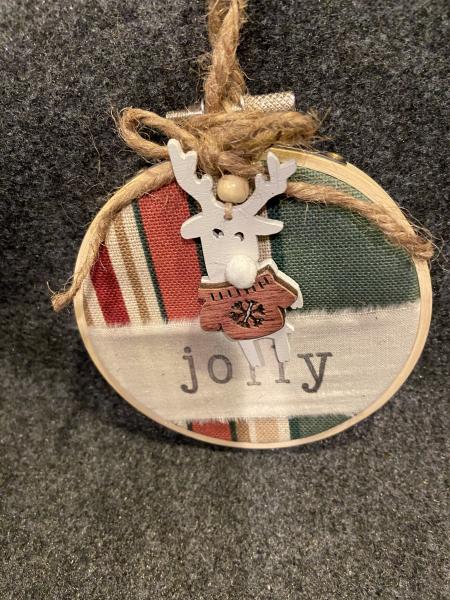 JOLLY W/REINDEER Ornament Home made picture