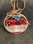 HO HO HO W/ PICK UP TRUCK Ornament Home made