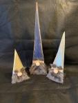 LARGE WOODEN GNOME SET (3) LOT (D)