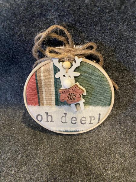 OH DEER! W/REINDEER Ornament Home made picture