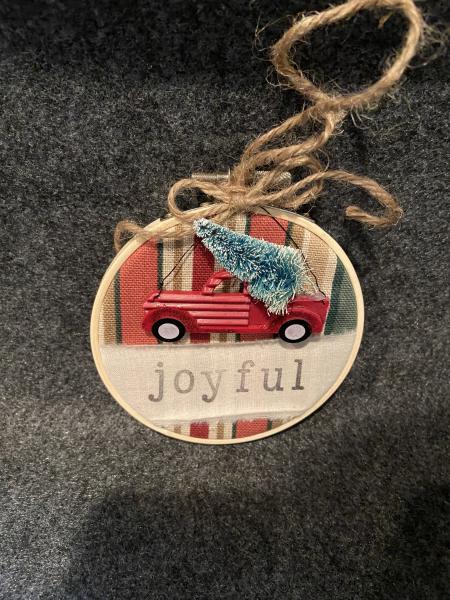 JOYFUL W/PICK UP TRUCK Ornament Home made