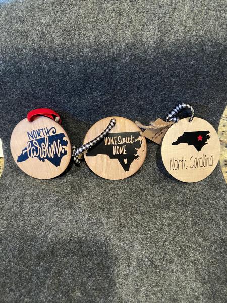 3 NORTH CAROLINA ORNAMENTS Free USA Shipping! picture