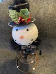 RUSTED BEDSPRING SNOWMAN (BLACK SCARF)