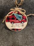 JINGLE W/ PICK UP TRUCK Ornament Home made