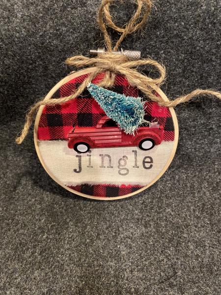 JINGLE W/ PICK UP TRUCK Ornament Home made picture