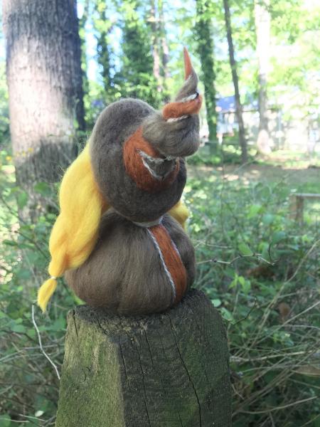 Robin Needle Felted Wee Witch, Garden Witch, Ornament, Waldorf, Nature Witch picture