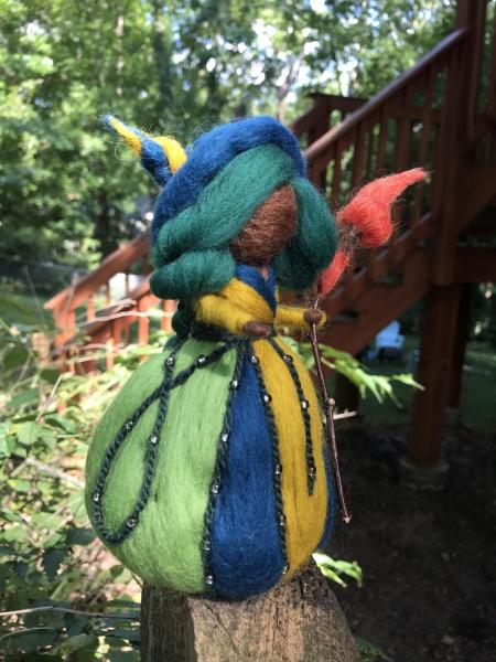 Serendipity Needle Felted Wee Witch, Peaceful Witch, Garden Witch, Decoration, Doll picture