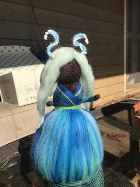 Sea Siren Needle Felted Wee Witch, Goddess, Nature Witch, Waldorf, Ornament