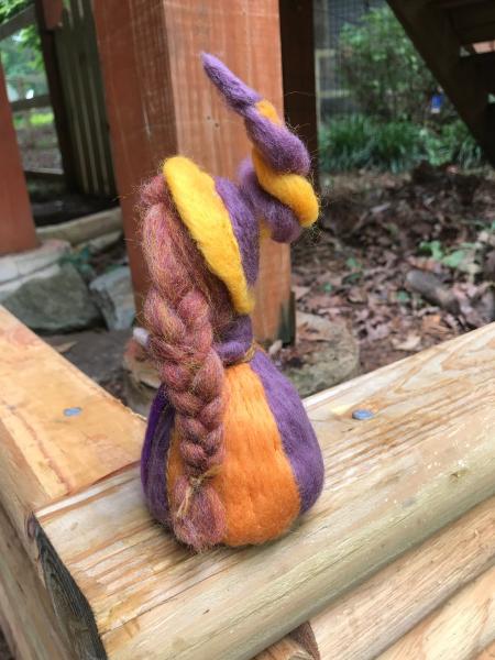 Lughnasadh Needle Felted Wee Witch, Harvest Witch, Waldorf, Thanksgiving, Fire Festival Doll picture