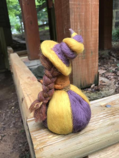 Lughnasadh Needle Felted Wee Witch, Harvest Witch, Waldorf, Thanksgiving, Fire Festival Doll picture