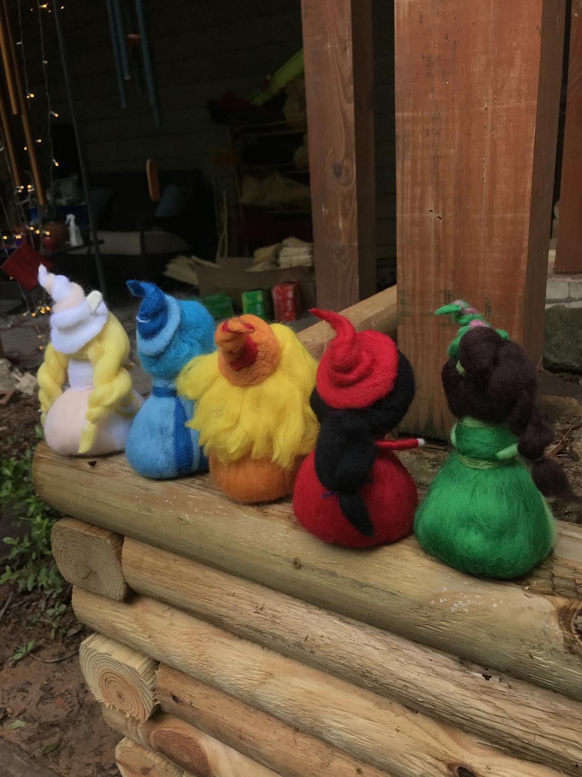 Pretty Planet Princesses Needle Felted Wee Witch, Waldorf, Zodiac, Decoration, Doll, Anime, Manga, Fan Art, Fan Girl picture