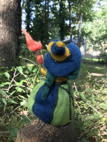 Serendipity Needle Felted Wee Witch, Peaceful Witch, Garden Witch, Decoration, Doll picture