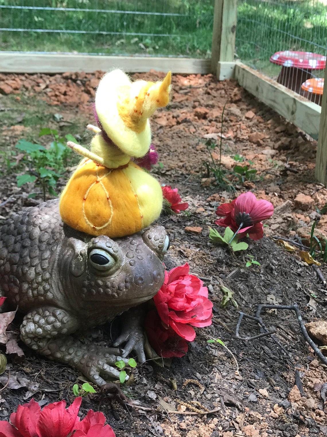 Sunflower Wee Witch, Garden Witch, Waldorf Doll picture