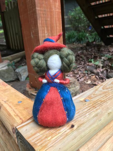 Mabon Needle Felted Wee Witch, Alben Elfed, Harvest Witch, Balance, Waldorf, Autumn Equinox picture