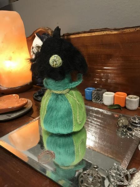 Fertility Mother Goddess, Earth Goddess Needle Felted Wee Witch, Nature Guardian, Waldorf Doll, Decoration picture