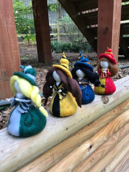 Magical House Inspired Needle Felted Wee Witches, Waldorf, Sorting, Back to School picture