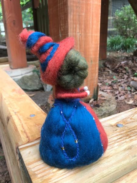 Mabon Needle Felted Wee Witch, Alben Elfed, Harvest Witch, Balance, Waldorf, Autumn Equinox picture