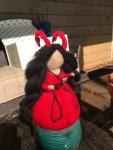 Devil Inside Needle Felted Wee Witch, Fire Goddess, Waldorf, Ornament