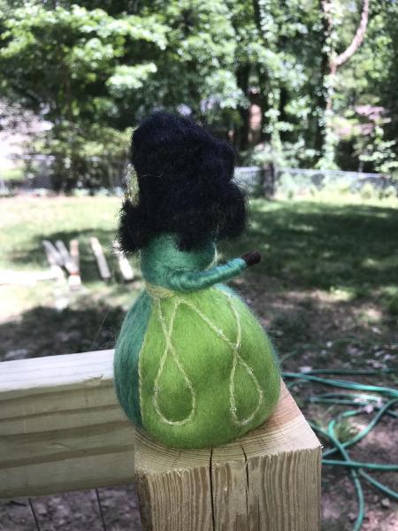 Fertility Mother Goddess, Earth Goddess Needle Felted Wee Witch, Nature Guardian, Waldorf Doll, Decoration picture