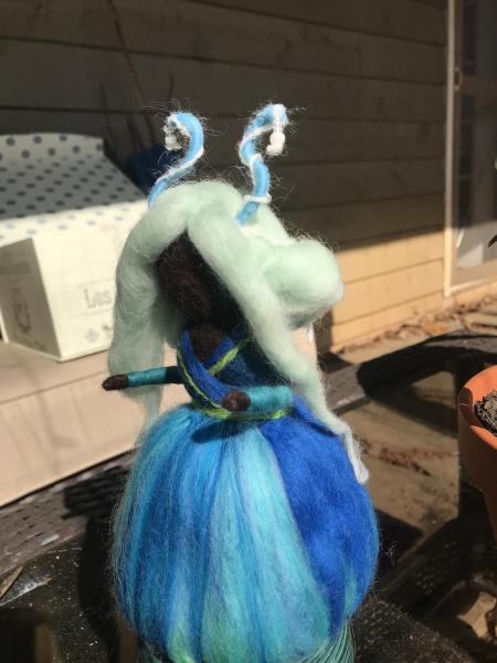 Sea Siren Needle Felted Wee Witch, Goddess, Nature Witch, Waldorf, Ornament picture