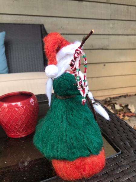Father Christmas Needle Felted Wee Witch, Yule King, holiday ornament, solstice decoration picture