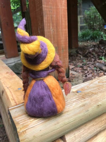 Lughnasadh Needle Felted Wee Witch, Harvest Witch, Waldorf, Thanksgiving, Fire Festival Doll picture