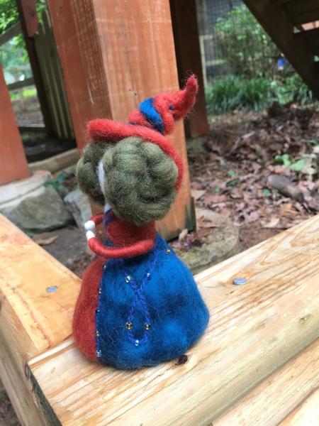 Mabon Needle Felted Wee Witch, Alben Elfed, Harvest Witch, Balance, Waldorf, Autumn Equinox picture