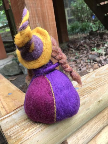 Lughnasadh Needle Felted Wee Witch, Harvest Witch, Waldorf, Thanksgiving, Fire Festival Doll picture