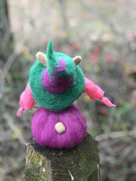 Eostre Needle Felted Wee Witch, Garden Witch, Ornament, Waldorf, Easte picture