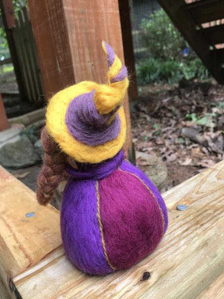 Lughnasadh Needle Felted Wee Witch, Harvest Witch, Waldorf, Thanksgiving, Fire Festival Doll picture